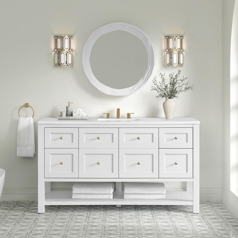 James Martin Vanities Terra 30" Limestone Framed Bathroom Vanity Mirror - Image 5