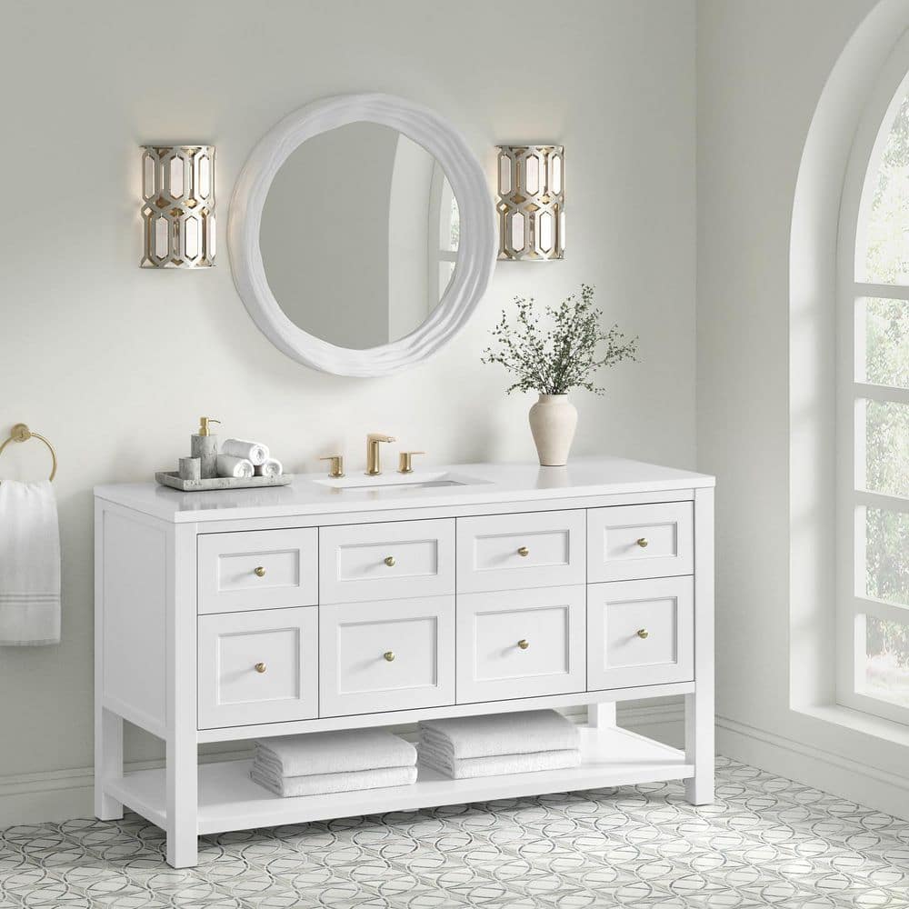 James Martin Vanities Terra 30" Limestone Framed Bathroom Vanity Mirror - Image 6
