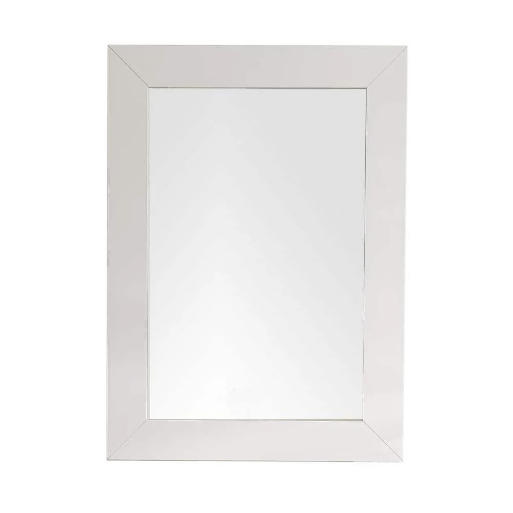 James Martin Vanities Weston 27" x 38" Bright White Beveled Vanity Mirror - Image 4