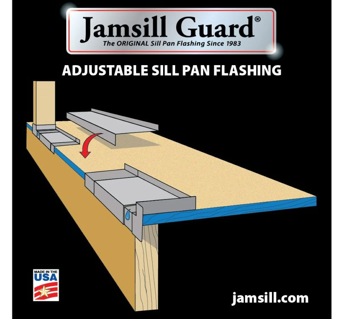 Jamsill Guard Sill Pan Flashing, 4.5625-in x 78-in, Gray Plastic Step Flashing - Image 3