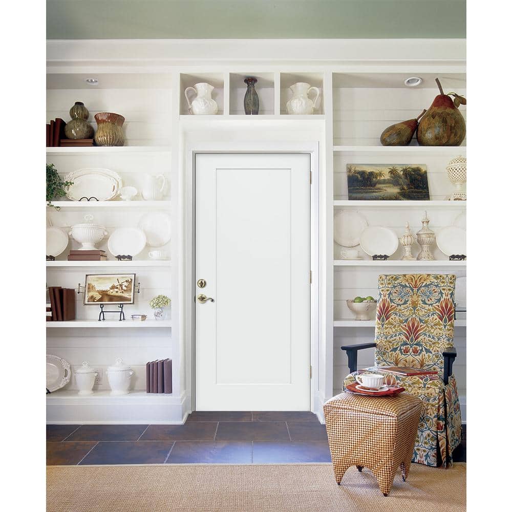 JELD-WEN 32 in. x 80 in. 1-Panel Craftsman Primed Steel Prehung Left-Hand Inswing Front Door - Image 6