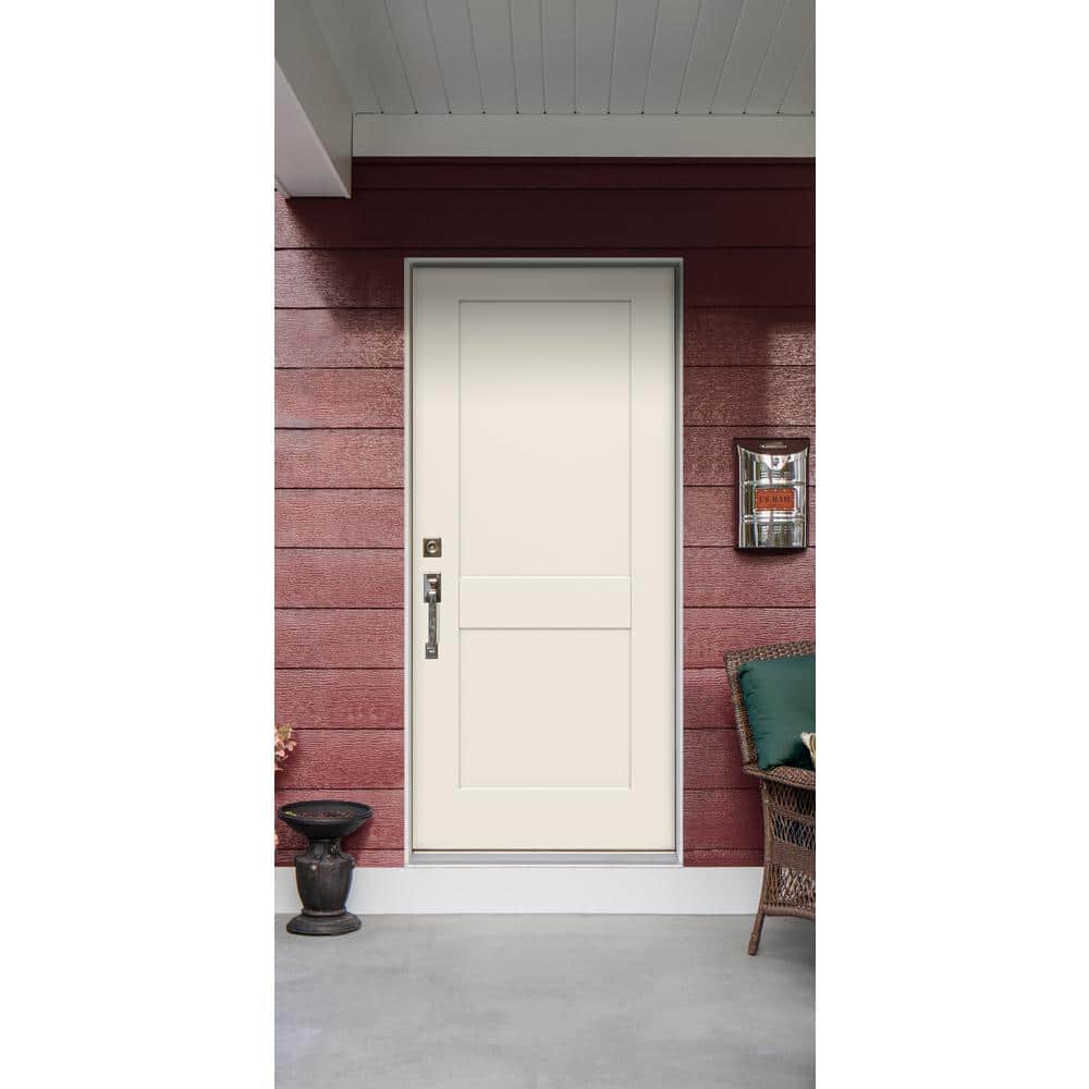 JELD-WEN 32 in. x 80 in. 2-Panel Craftsman Primed Steel Prehung Right-Hand Inswing Front Door - Image 2