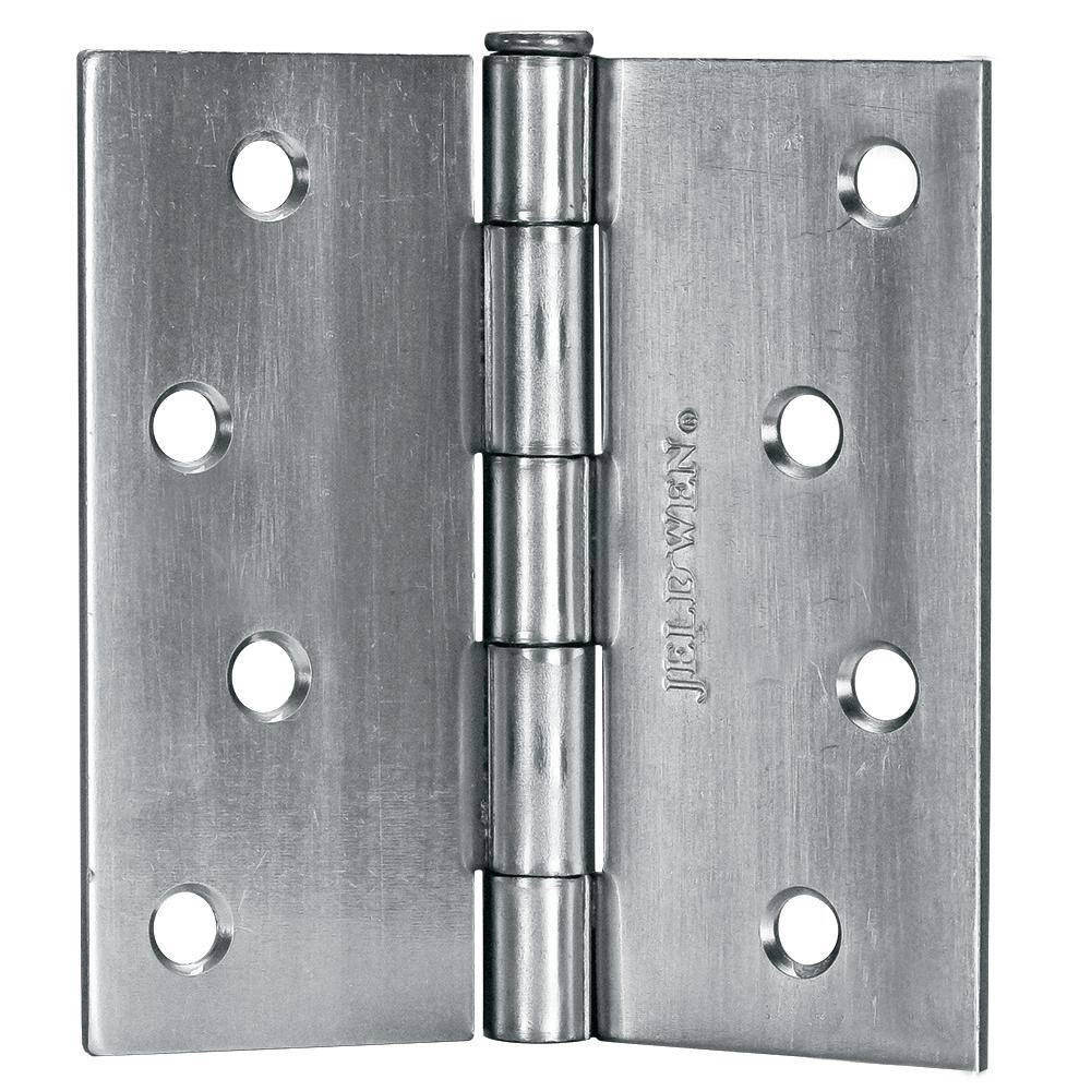 JELD-WEN 36 in. x 80 in. 1 Panel Left-Hand Inswing 3/4 Lite Clear Glass Black Steel Prehung Front Door - Image 5