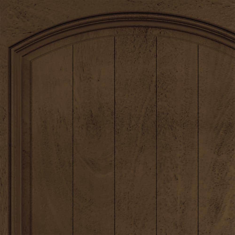 JELD-WEN 36 in. x 80 in. Left-Hand Inswing 2-Panel Square Coffee Bean Stain Fiberglass Prehung Front Door with Brickmould - Image 6