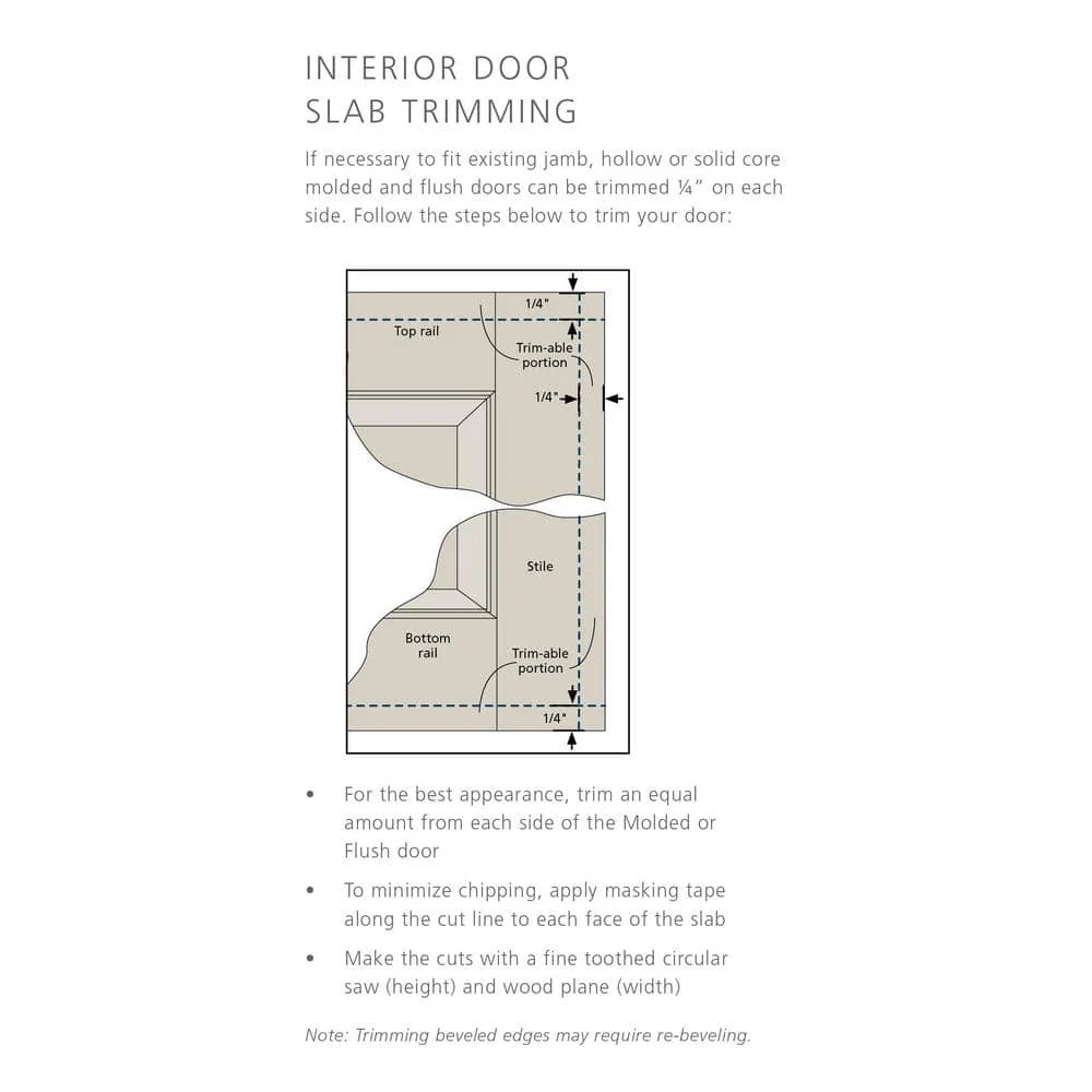 JELD-WEN 36 in. x 84 in. 3-Panel Craftsman Primed Smooth Molded Composite MDF Barn Door with Rustic Hardware Kit - Image 3