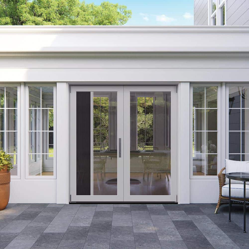 JELD-WEN 72 in. x 80 in. Primed Fiberglass Left-Hand Full-Lite F-2500 2-Panel Folding Patio Door Kit - Image 2