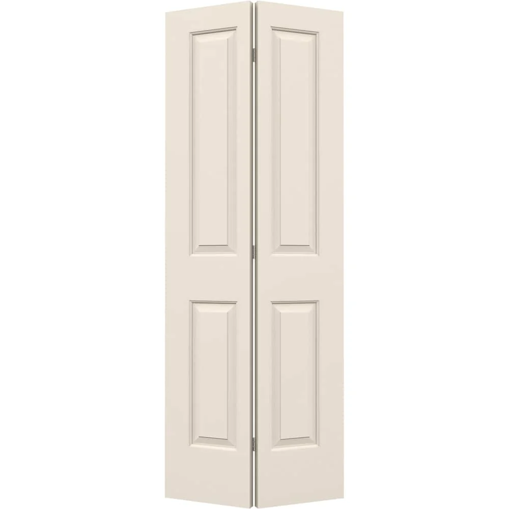 JELD-WEN Cambridge 24-in x 80-in Primed 2-Panel Square Molded Composite Bifold Door (Hardware Included)