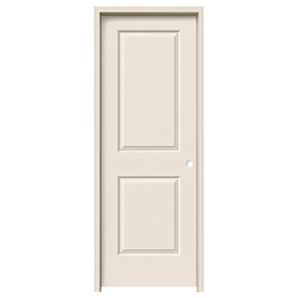 JELD-WEN Cambridge 30-in x 80-in Primed 2-Panel Square Hollow Core Molded Composite Left-Hand Single Prehung Interior Door