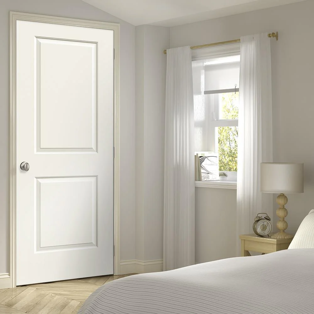 JELD-WEN Cambridge 30-in x 80-in Primed 2-Panel Square Hollow Core Molded Composite Left-Hand Single Prehung Interior Door - Image 2