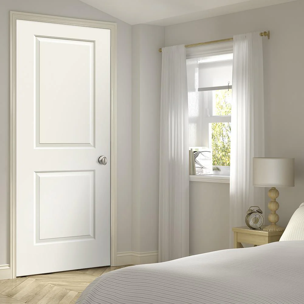 JELD-WEN Cambridge 32-in x 80-in Primed 2-Panel Square Hollow Core Molded Composite Right-Hand Single Prehung Interior Door, Split Jamb - Image 2
