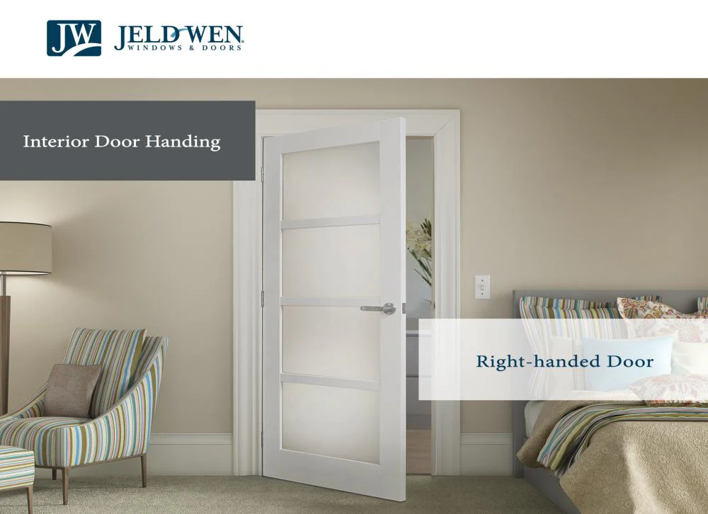 JELD-WEN Cambridge 32-in x 80-in Primed 2-Panel Square Hollow Core Molded Composite Right-Hand Single Prehung Interior Door, Split Jamb - Image 4