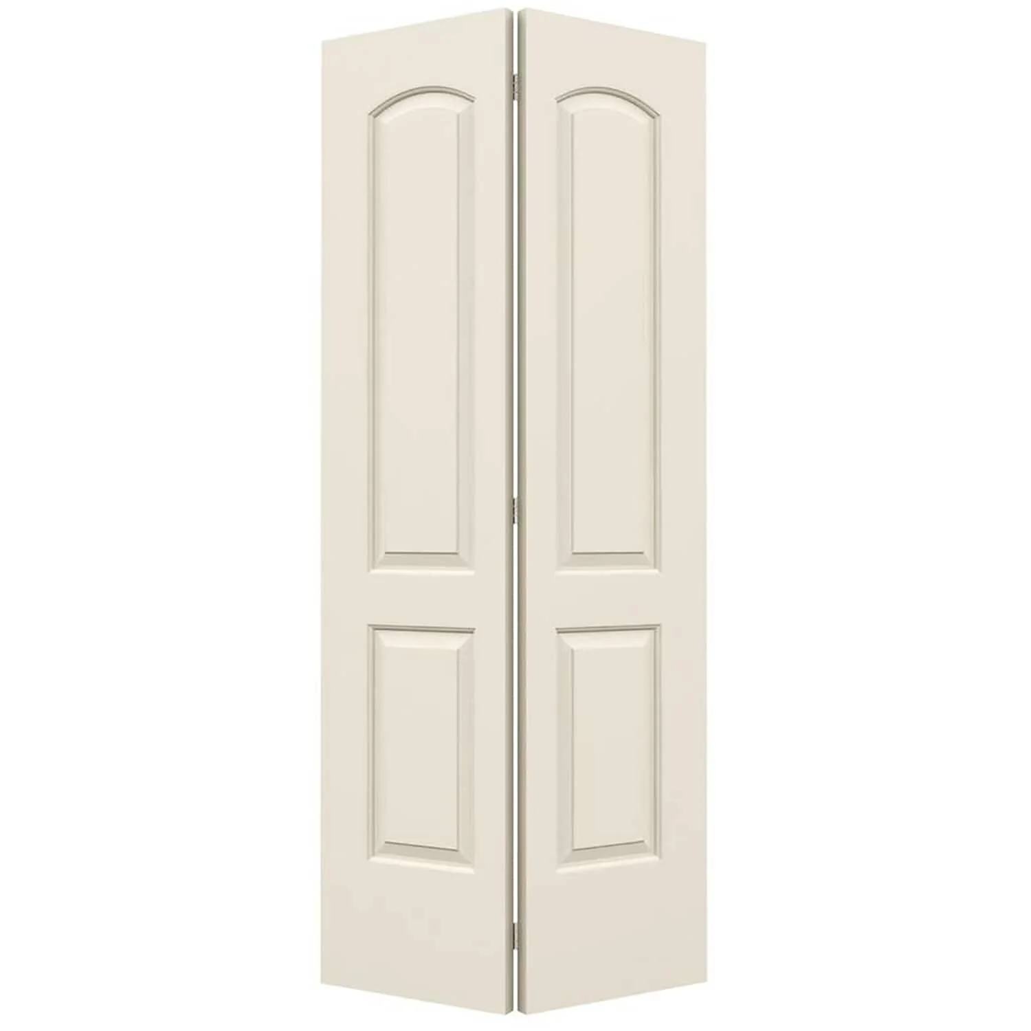 JELD-WEN Continental 24-in x 80-in Primed 2-Panel Round Top Molded Composite Bifold Door, Hardware Included