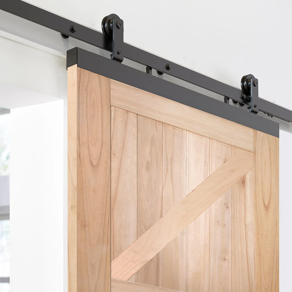 JELD-WEN DesignGlide 36-in x 80-in Unfinished K-Frame White Cedar Wood Single Barn Door, Hardware Included - Image 6