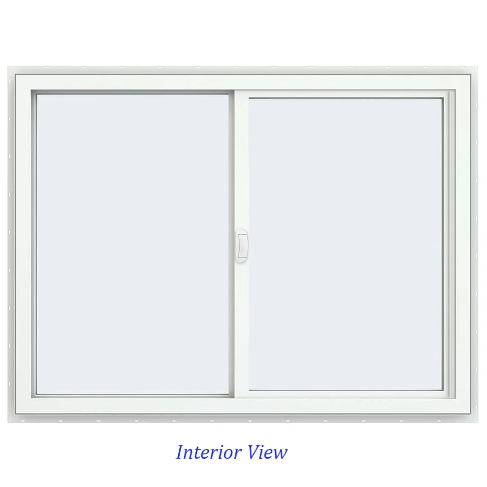 JELD-WEN FiniShield V-4500 35-1/2-in x 47-1/2-in x 3-in Jamb Left-Operable Black Vinyl Sliding Window, Full Screen Included - Image 3