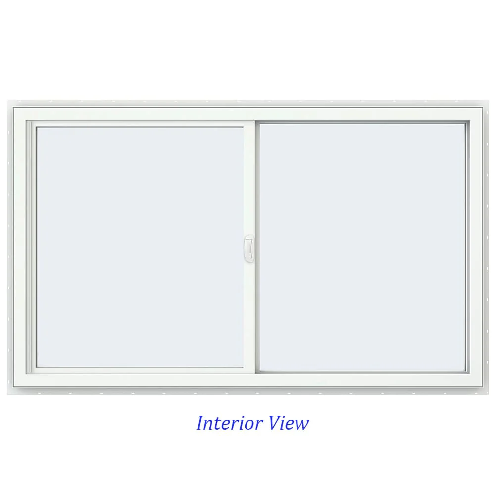 JELD-WEN FiniShield V-4500 59-1/2-in x 35-1/2-in x 3-in Jamb Right-Operable Vinyl Black Sliding Window, Full Screen Included - Image 3