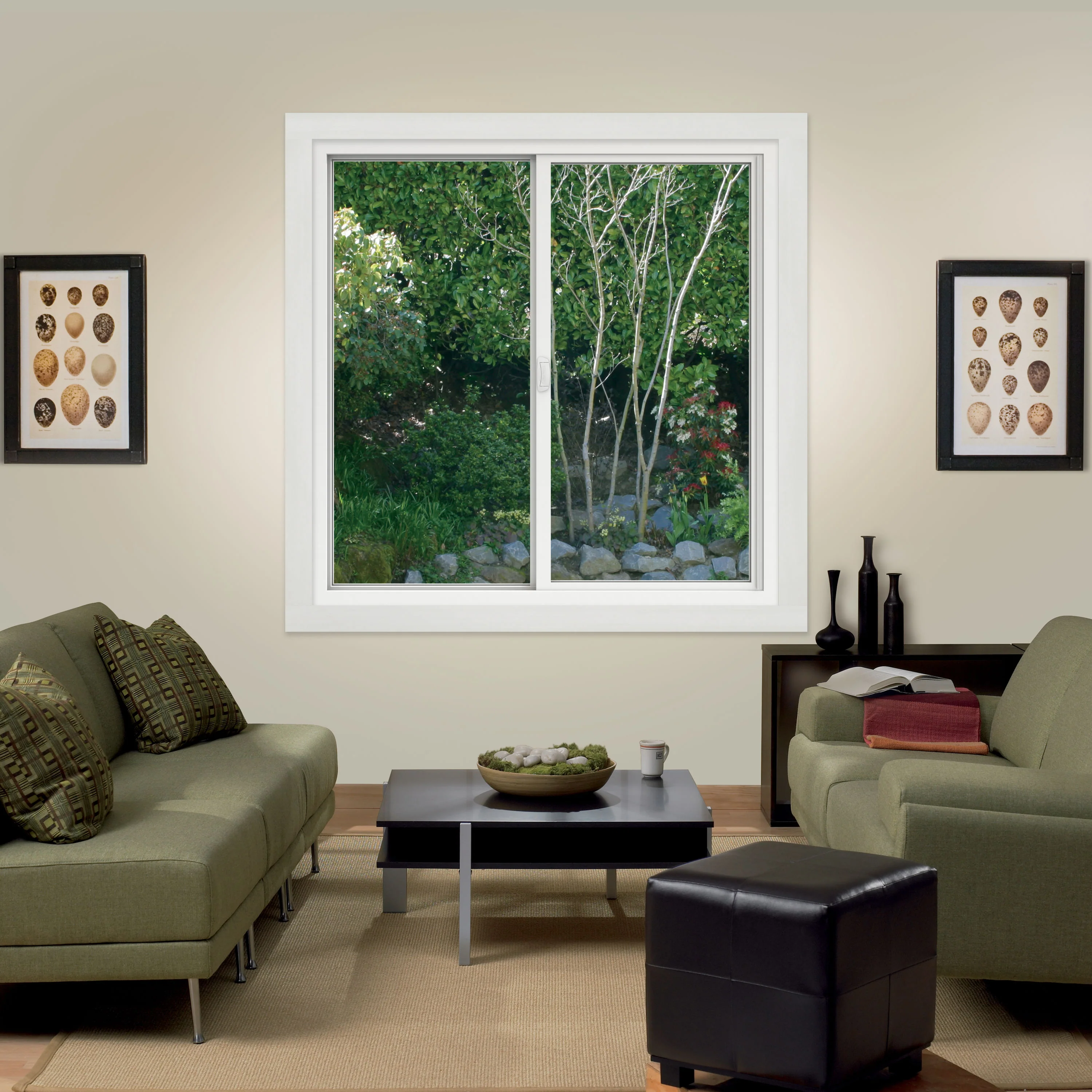 JELD-WEN FiniShield V-4500 59-1/2-in x 47-1/2-in x 3-in Jamb Left-Operable Vinyl Black Sliding Window, Full Screen Included - Image 6