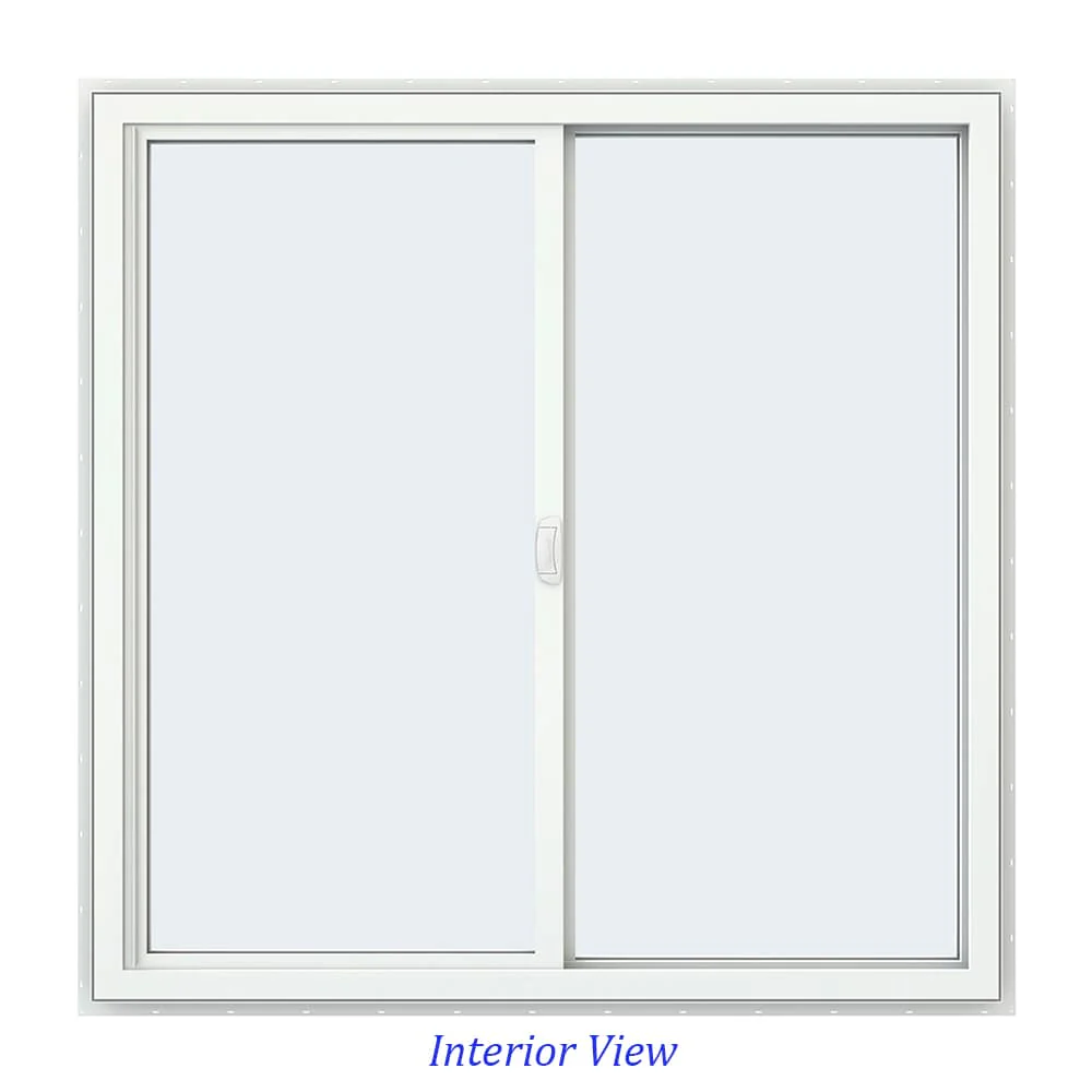 JELD-WEN FiniShield V-4500 59-1/2-in x 47-1/2-in x 3-in Jamb Right-Operable Vinyl Black Sliding Window, Full Screen Included - Image 3