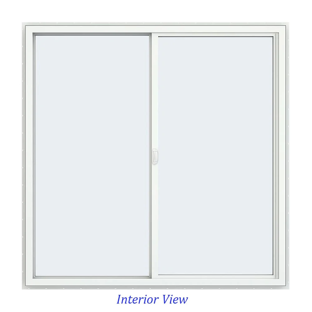 JELD-WEN FiniShield V-4500 59-1/2-in x 59-1/2-in x 3-in Jamb Left-Operable Vinyl Black Sliding Window, Full Screen Included - Image 3
