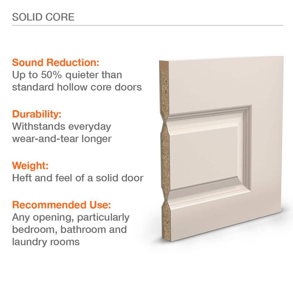 JELD-WEN MODA PMT1011 32 in. x 80 in. Primed Solid Core Wood Interior Door Slab with Translucent Glass - Image 7