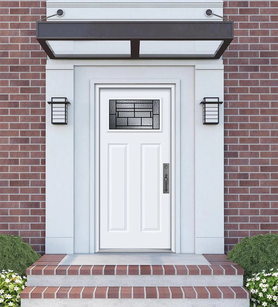JELD-WEN Pembrook 36-in x 80-in Steel Craftsman Left-Hand Inswing Primed Prehung Single Front Door - Image 2