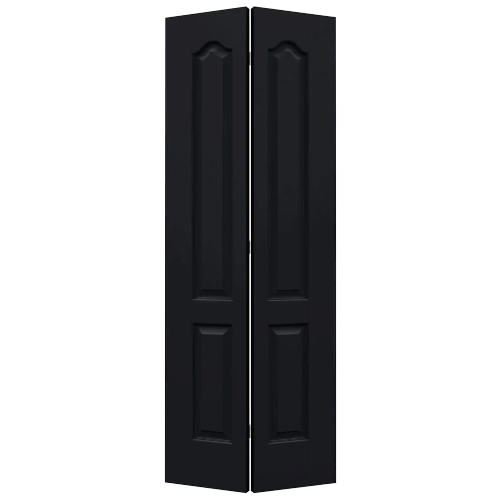 JELD-WEN Princeton 24-in x 80-in Midnight 2-Panel Arch Top Prefinished Molded Composite Bifold Door (Hardware Included)