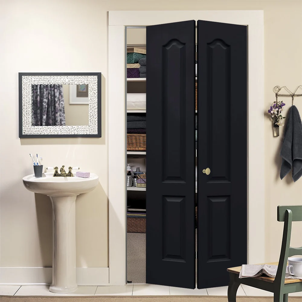 JELD-WEN Princeton 24-in x 80-in Midnight 2-Panel Arch Top Prefinished Molded Composite Bifold Door (Hardware Included) - Image 3
