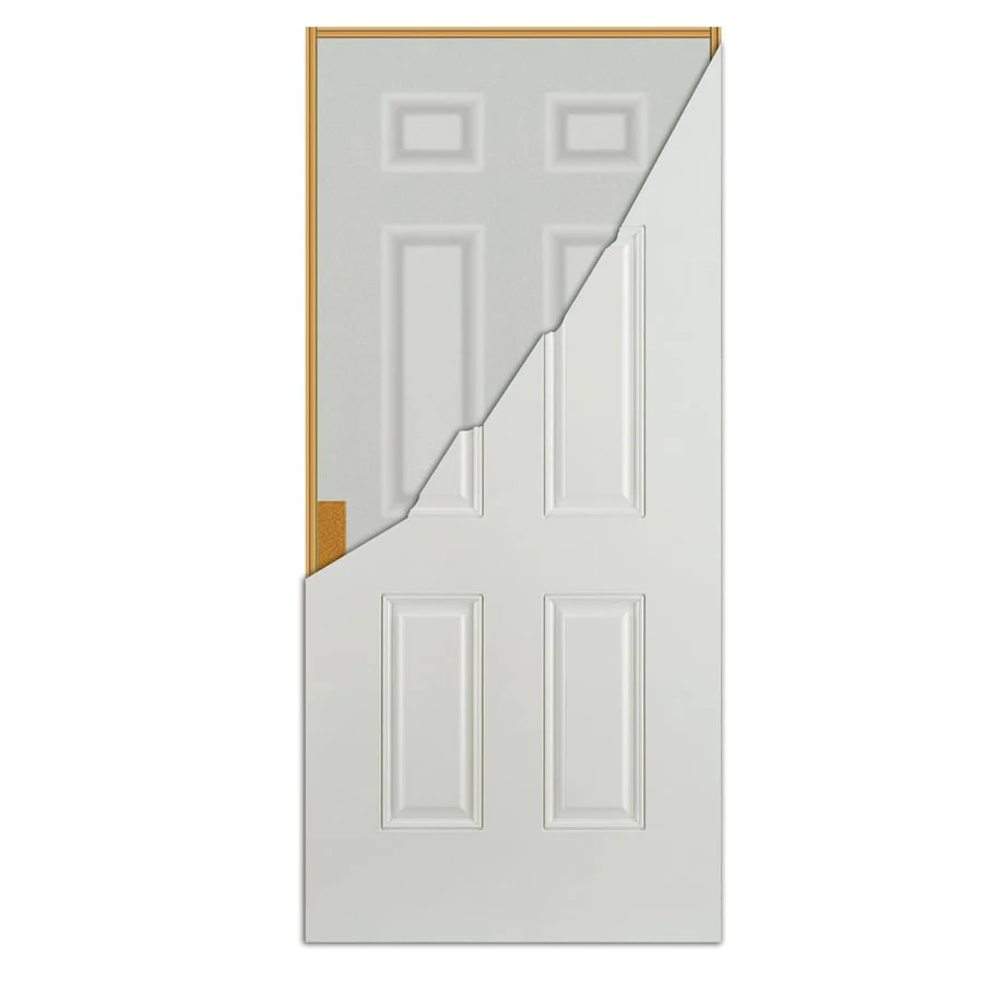 JELD-WEN Radiant Star 36-in x 80-in Steel Half Lite Right-Hand Inswing Primed Prehung Single Front Door - Image 8