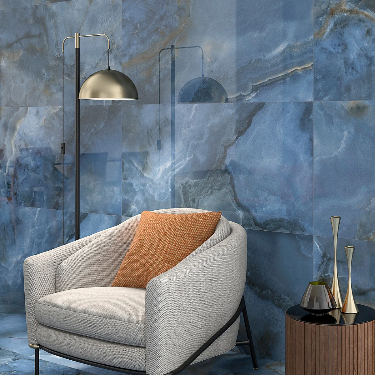 Jewel Onyx Blue 24x48 Polished Porcelain Tile by Lux Tile - Image 5