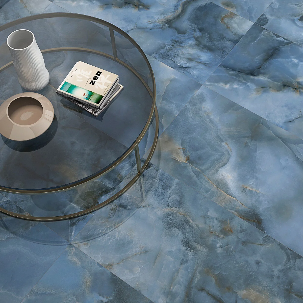 Jewel Onyx Blue 24x48 Polished Porcelain Tile by Lux Tile - Image 6