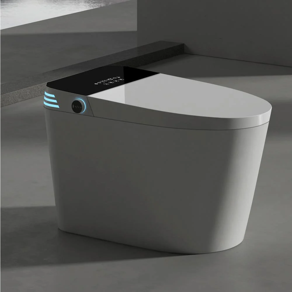JimsMaison Elongated Bidet Toilet 1.28 GPF with Auto Flush, Heated Seat in White - Image 10