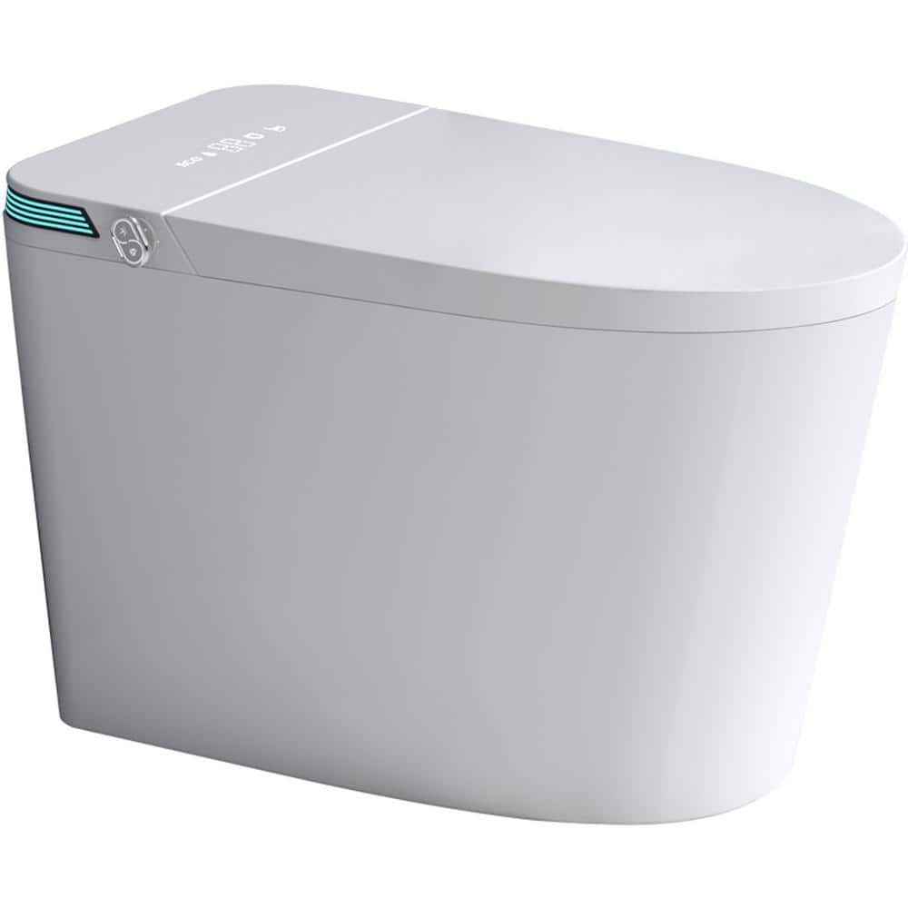 JimsMaison Elongated Bidet Toilet with LED Display, Heated Seat & Dryer