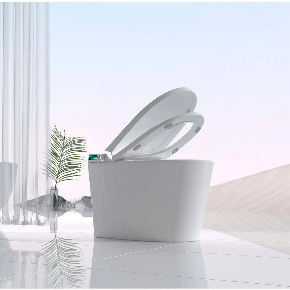 JimsMaison Elongated Bidet Toilet with LED Display, Heated Seat & Dryer - Image 4