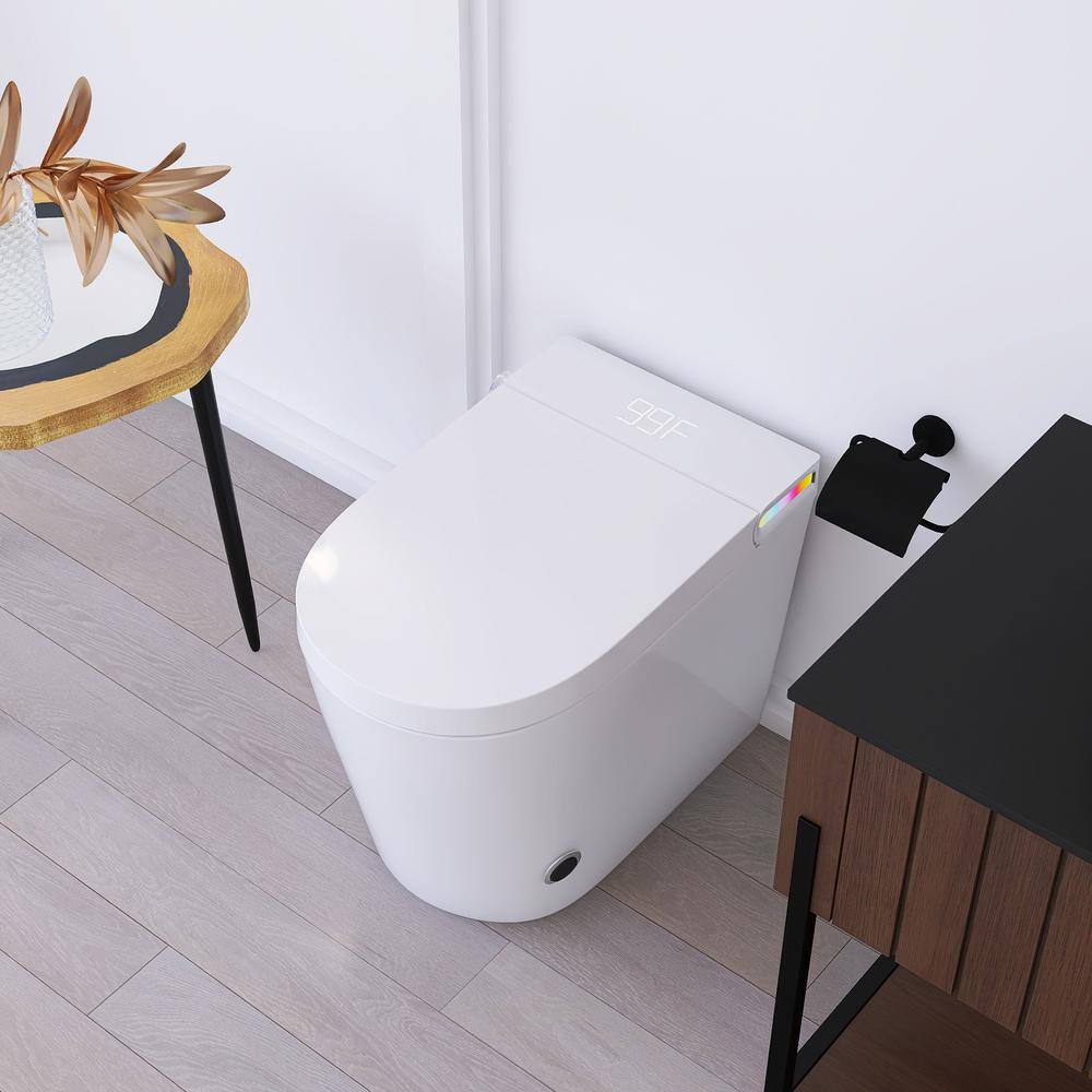 JimsMaison Elongated Smart Bidet Toilet 1.19 GPF with Foot Sensing and Auto Flushing - Image 4