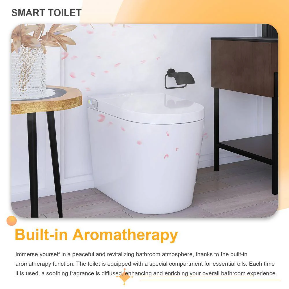 JimsMaison Elongated Smart Bidet Toilet 1.19 GPF with Foot Sensing and Auto Flushing - Image 7