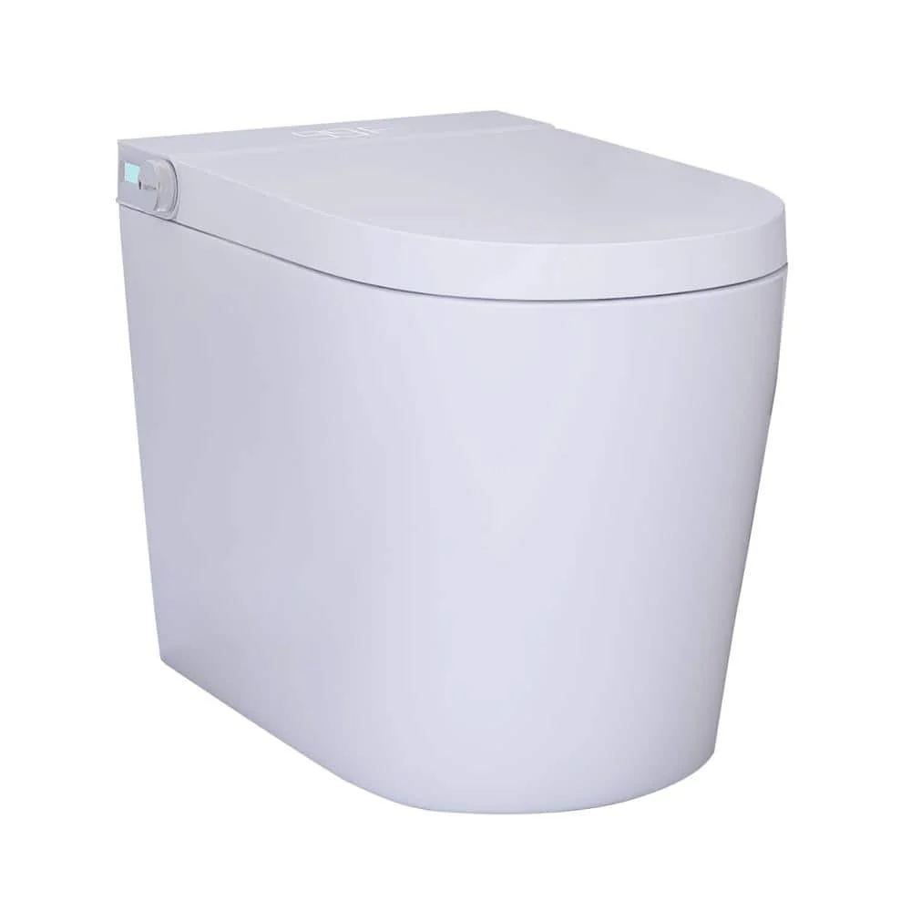 JimsMaison Elongated Smart Bidet Toilet with Instant Seat Heating, Night Light, and Auto Flushing