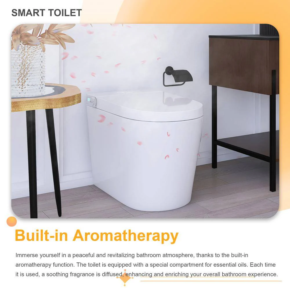 JimsMaison Elongated Smart Bidet Toilet with Instant Seat Heating, Night Light, and Auto Flushing - Image 7