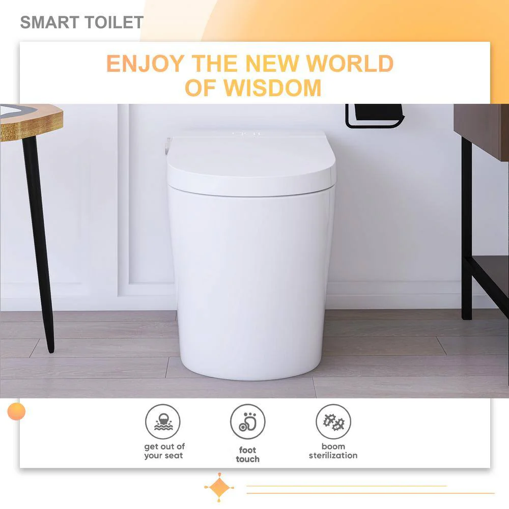 JimsMaison Elongated Smart Bidet Toilet with Instant Seat Heating, Night Light, and Auto Flushing - Image 8