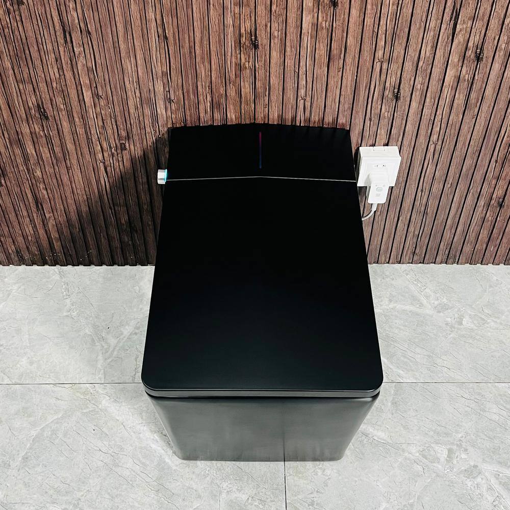 JimsMaison Square Bidet Toilet 1.28 GPF Matte Black with Auto Flush and Heated Seat - Image 8