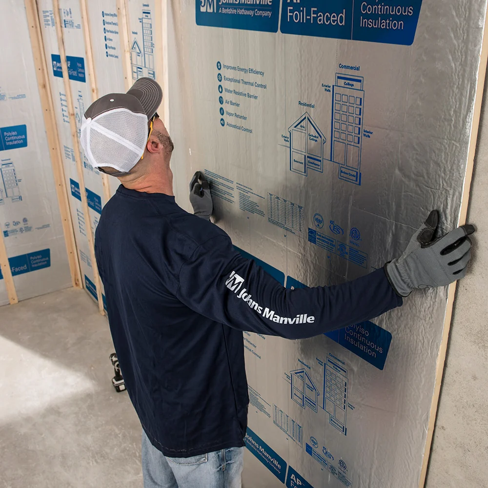Johns Manville AP Foil-Faced Polyisocyanurate Board Insulation, R-2.9, 0.5-in x 4-ft x 8-ft - Image 8