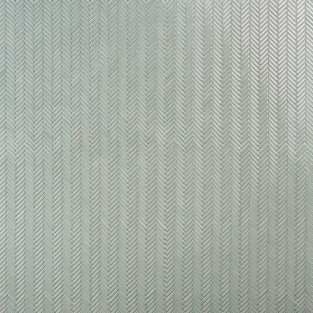 Kai Mint Green 1x2" Herringbone Glossy Porcelain Mosaic Tile - Image 6