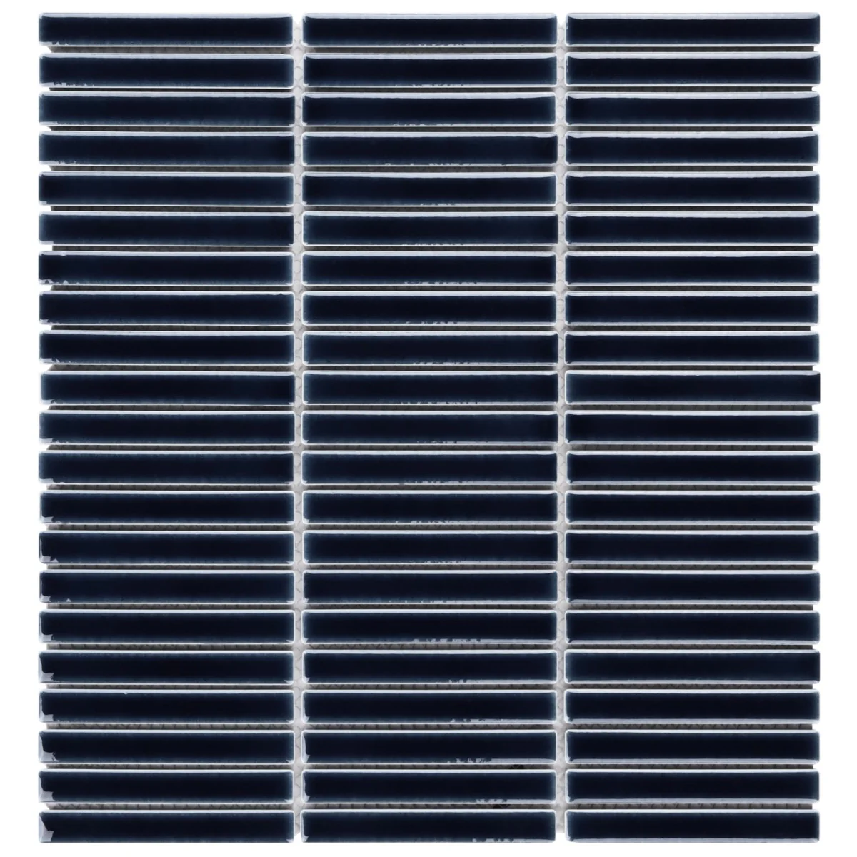 Kai Royal Blue 1x4" Crackled Glossy Porcelain Mosaic Tile - Lux Tile - Image 9
