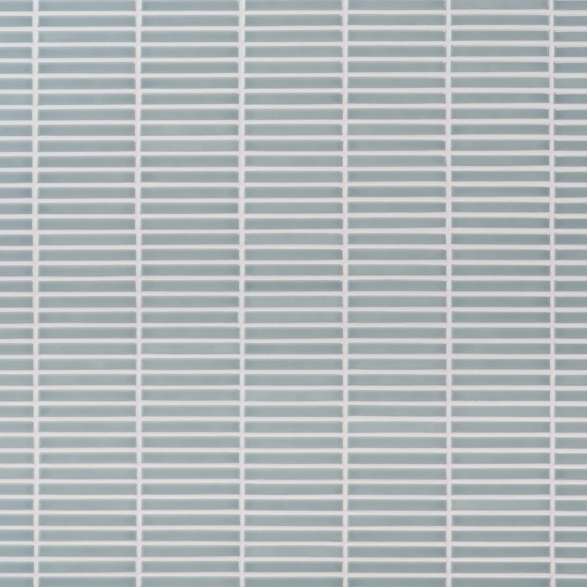 Kai Sky Blue 1x4" Tri-Stacked Glossy Porcelain Mosaic Tile - Image 5