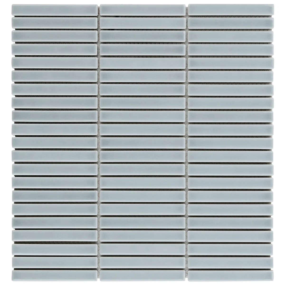 Kai Sky Blue 1x4" Tri-Stacked Glossy Porcelain Mosaic Tile - Image 9