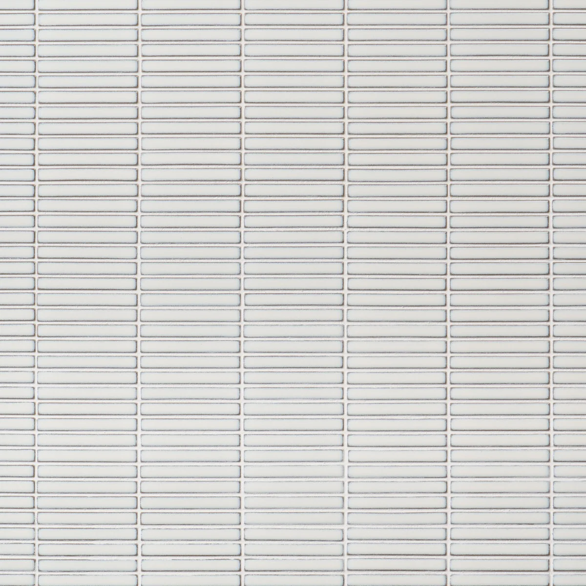 Kai Snow White 1x4" Tri-Stacked Glossy Porcelain Mosaic Tile - Image 5