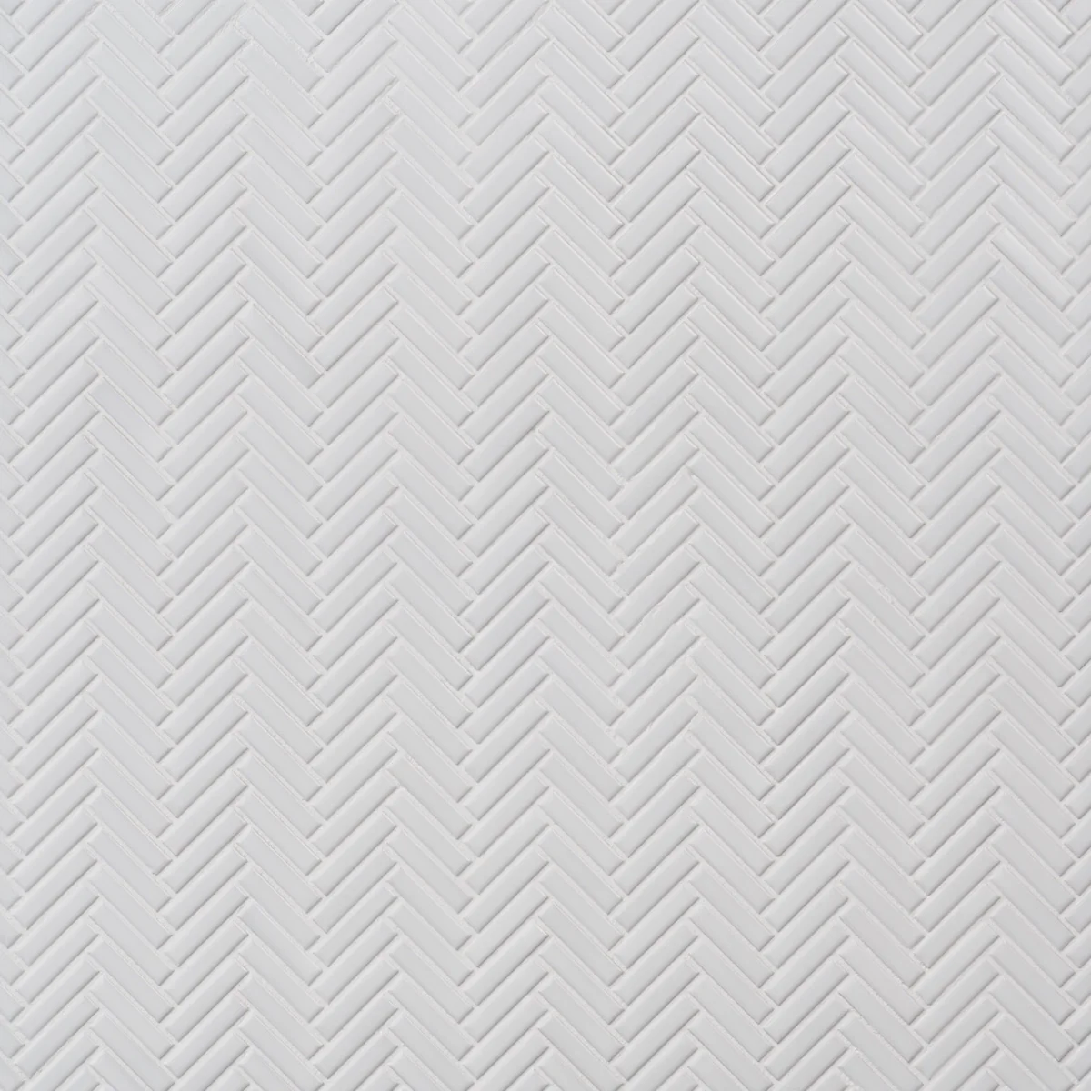 Kai White 1x2" Herringbone Matte Porcelain Mosaic Tile by Lux Tile - Image 5