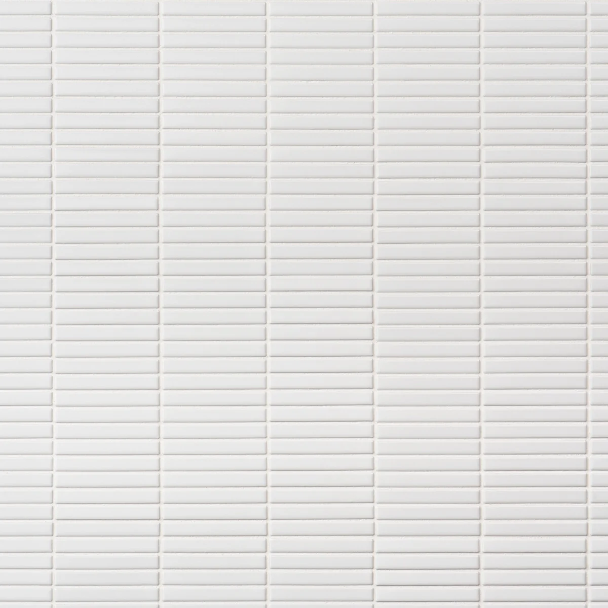 Kai White Matte Porcelain Mosaic Tile - 1x4" Tri-Stacked Design - Image 5