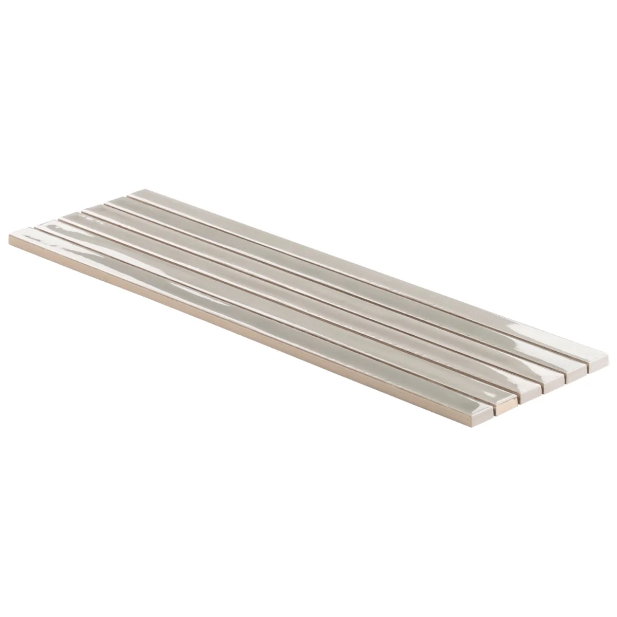 Kanbina Sage Gray 5x18 Glossy Ceramic Mosaic Tile - Image 9