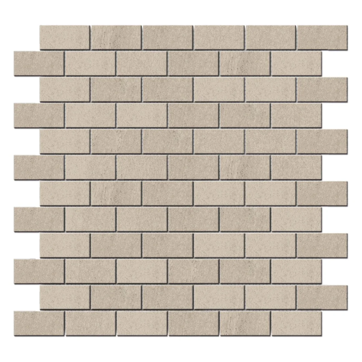 Karo Sand Beige 1x2 Brick Matte Porcelain Mosaic Tile - Image 3