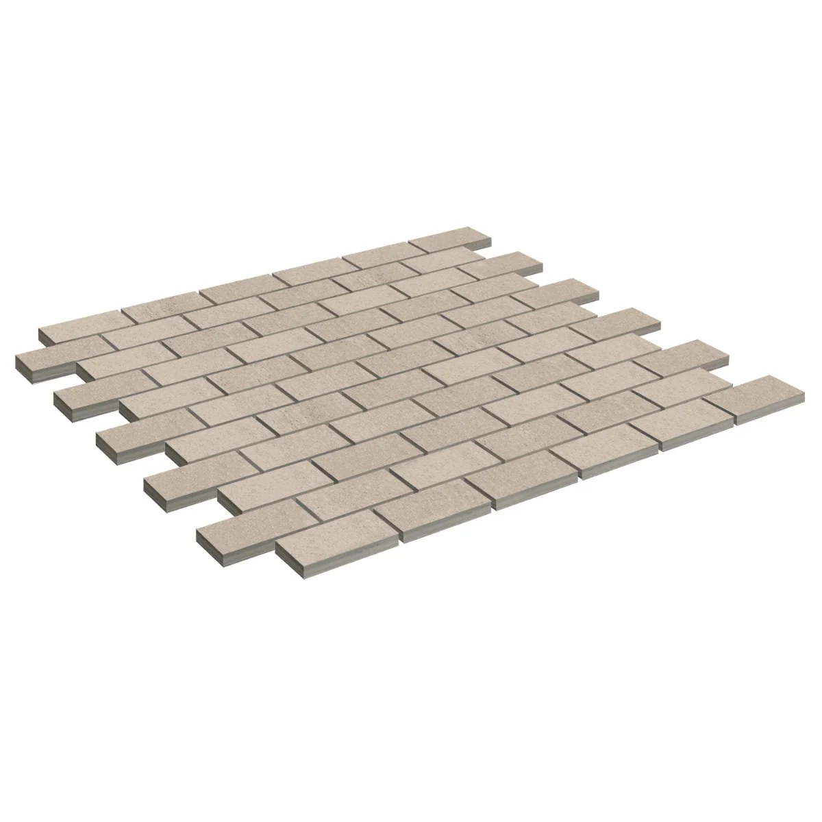 Karo Sand Beige 1x2 Brick Matte Porcelain Mosaic Tile - Image 4