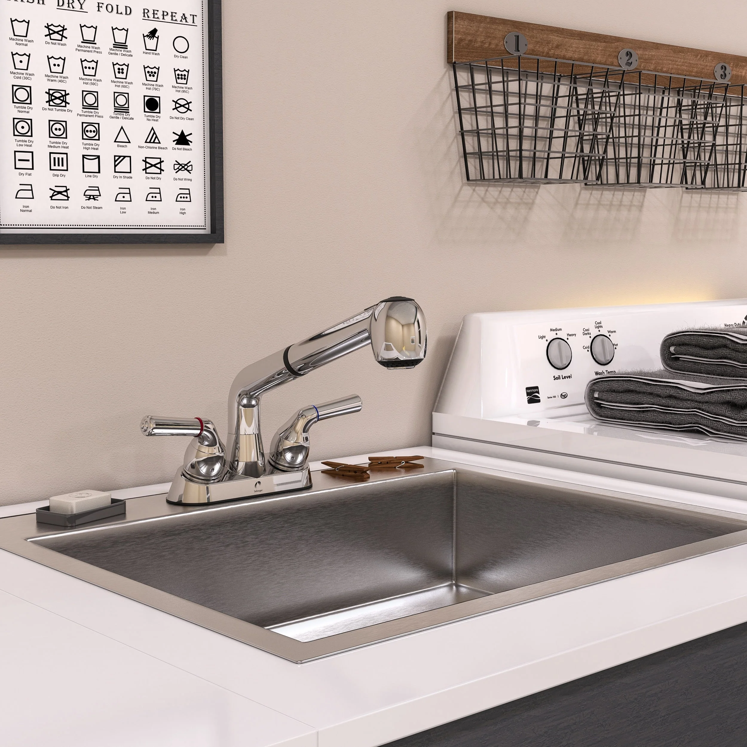 Keeney Stylewise Polished Chrome Deck-Mount Utility Faucet - Image 2